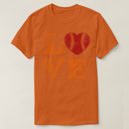 Honkbal Liefde  Retro Tekst Honkbal Lover Gi T-shirt (Design voorkant)
