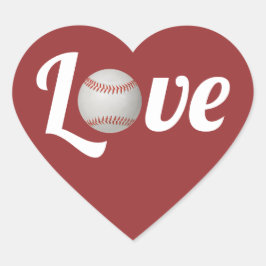 honkbal liefde sport thema bruiloft gunst dank u hart sticker