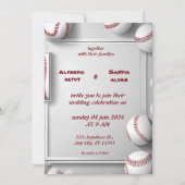 Honkbal liefde sport thema bruiloft uitnodigingen (Voorkant)