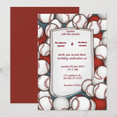 Honkbal liefde sport thema bruiloft uitnodigingen (Voorkant / Achterkant)