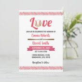 Honkbal Liefde Sport Thema Trouwen Kaart (Staand voorkant)