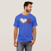 Honkbal liefhebber 80s grappig t-shirt (Voorkant volledig)