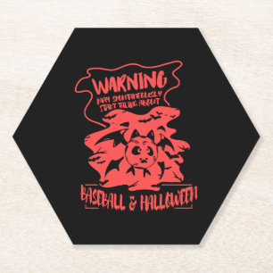 Honkbal liefhebber Halloween cadeau kostuum Kartonnen Onderzetters