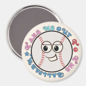 Honkbal Liefhebber's Gift Magneet (Voorkant / Achterkant)