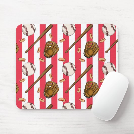 Honkbal liefhebbers Mousepad Muismat (Met muis)
