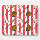 Honkbal liefhebbers Mousepad Muismat (Voorkant)