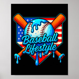 Honkbal Lifestyle 101 Kleding Jeugd Honkbal Drip Poster