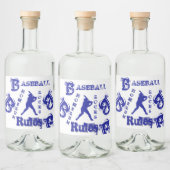 Honkbal Likeurfles Etiket (Flessen)