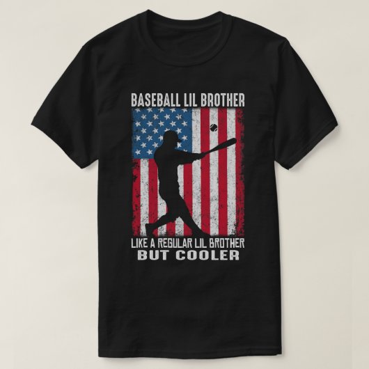 Honkbal LIL BROTHER als een gewone LIL BROTHER Bu T-shirt (Design voorkant)