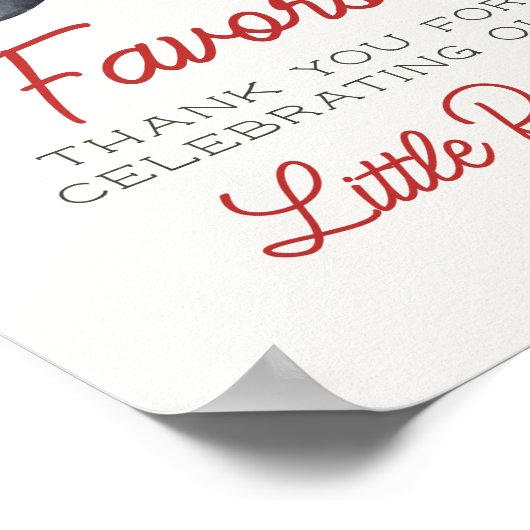 Honkbal Little Rookie Favorieten Verjaardag Party  Poster (Hoek)