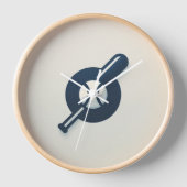 Honkbal Logo Wall Clock (Voorkant)