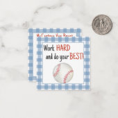 Honkbal Lunchbox Notitiekaarten Notitiekaartje (Voorkant / Achterkant in situ)