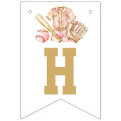 Honkbal luxe meisje verjaardag vlaggetjes (Tweede vlag)