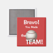 Honkbal maakte de Team Magnet (Voorkant / Achterkant)