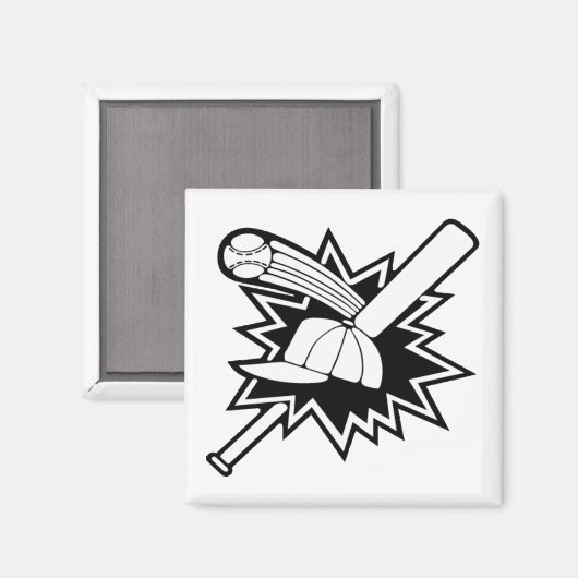 Honkbal.. Magneet (Voorkant / Achterkant)