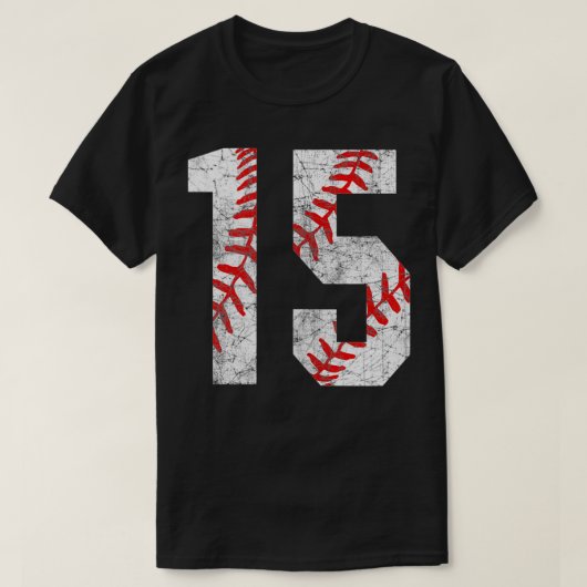 honkbal mam 15 jersey honkbal favoriet p t-shirt (Design voorkant)