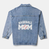 Honkbal Mam Grappig en Schattig Denim Jacket (Achterkant)
