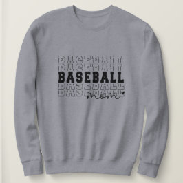 Honkbal mam grijs gepersonaliseerd trui