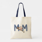 honkbal mam schattig marine preppy sport mam tote bag (Achterkant)