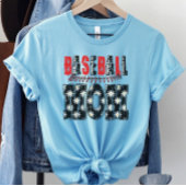  honkbal mam-verdrietig bloemmotief t-shirt