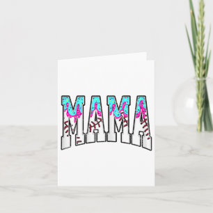 Honkbal Mama Coquette Strik Game Dag Honkbal Moede Kaart