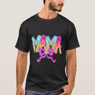Honkbal mama drip ijs honkbal moeder moeders t-shirt