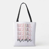 Honkbal mama | Honkbal Moeder Cadeaus Tote Bag (Achterkant)