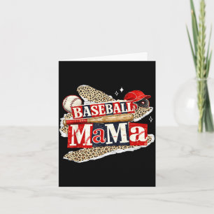 Honkbal mama luipaard wedstrijd dag honkbal seizoe kaart