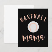 Honkbal Mama | Moeder Liefde Honkbal Kaart (Voorkant / Achterkant)