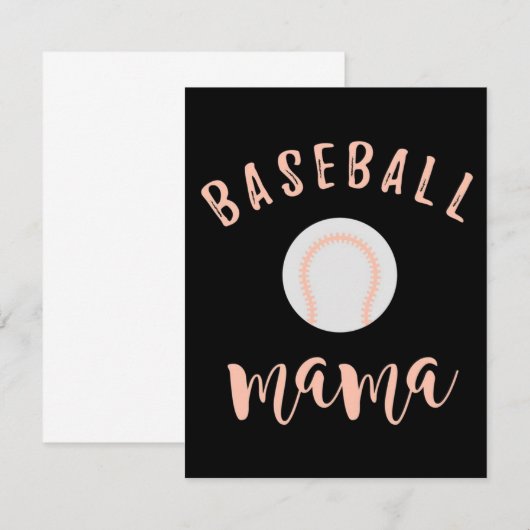 Honkbal Mama | Moeder Liefde Honkbal Kaart (Voorkant / Achterkant)