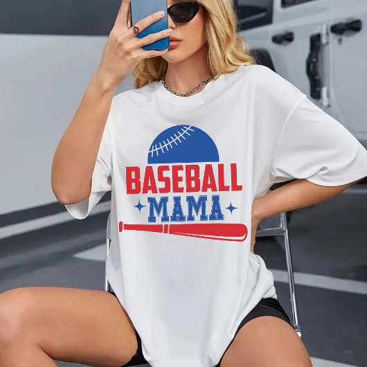 Honkbal Mama Shirt, Moederdag of verjaardagscadeau T-shirt