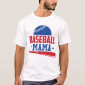 Honkbal Mama Shirt, Moederdag of verjaardagscadeau T-shirt (Voorkant)