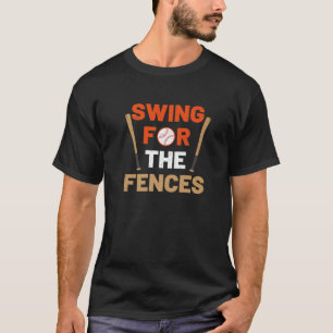 Honkbal mama zwaai voor de hekken Softbal T-shirt 
