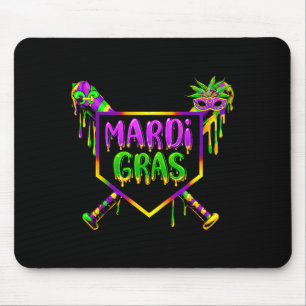 Honkbal Mardi Gras Carnaval Feest Masker Ijs  Muismat