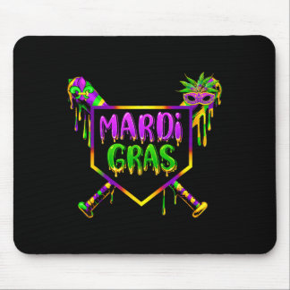 Honkbal Mardi Gras Carnaval Feest Masker Ijs  Muismat