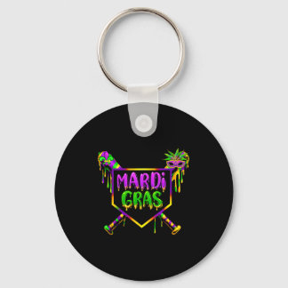Honkbal Mardi Gras Carnaval Feest Masker Ijs  Sleutelhanger