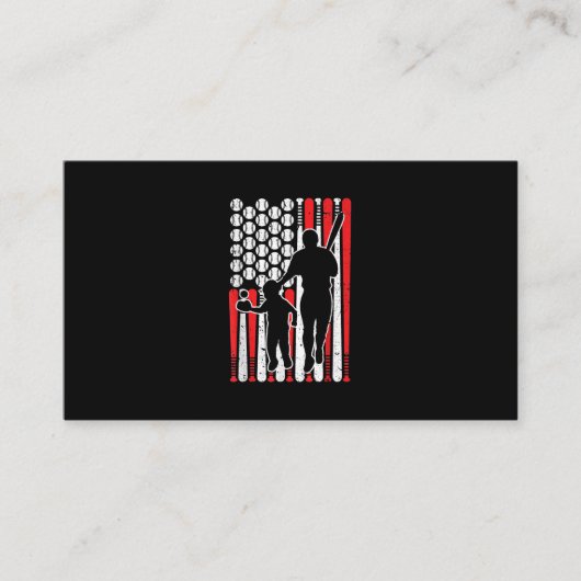 Honkbal Matching Pa & Son Fars Dag Honkbal Visitekaartje (Voorkant)