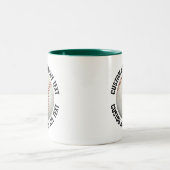 Honkbal & Medium Text JAGERSGROEN 325ml Custom Tweekleurige Koffiemok (Center)