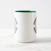 Honkbal & Medium Text JAGERSGROEN 425gr Custom Tweekleurige Koffiemok (Center)