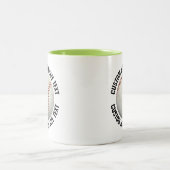 Honkbal & Medium Text LIME GROEN 325ml Custom Tweekleurige Koffiemok (Center)