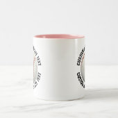 Honkbal & Medium Text ROZE 325ml Custom Tweekleurige Koffiemok (Center)