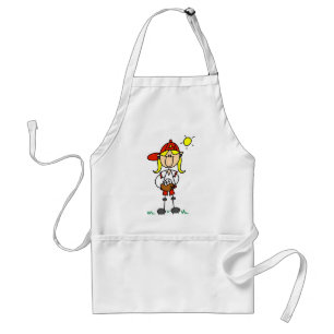 Honkbal Meisje Met Handschoen T-shirts en Cadeaus Standaard Schort