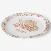 Honkbal Meisje Verjaardag Gepersonaliseerd Papieren Bordje (Gekanteld)