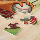  honkbal meisjes illustratie legpuzzel (Zijkant)