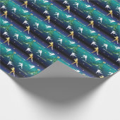 Honkbal Meisjes Softbal Kerstmis Cadeaupapier (Hoek)