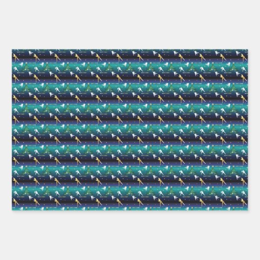 Honkbal Meisjes Softbal Kerstmis Inpakpapier Vel (Voorkant)