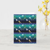 Honkbal Meisjes Softbal Kerstmis Kaart (Gele Bloem)