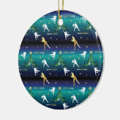 Honkbal Meisjes Softbal Kerstmis Keramisch Ornament (Links)