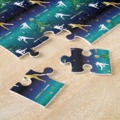 Honkbal Meisjes Softbal Kerstmis Legpuzzel (Zijkant)