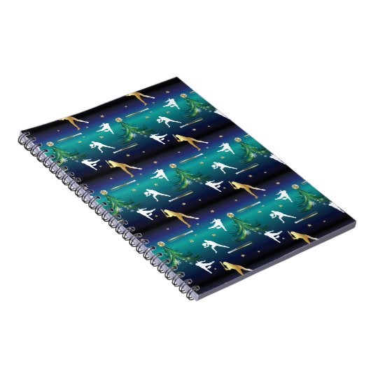 Honkbal Meisjes Softbal Kerstmis Notitieboek (Rechterzijde)